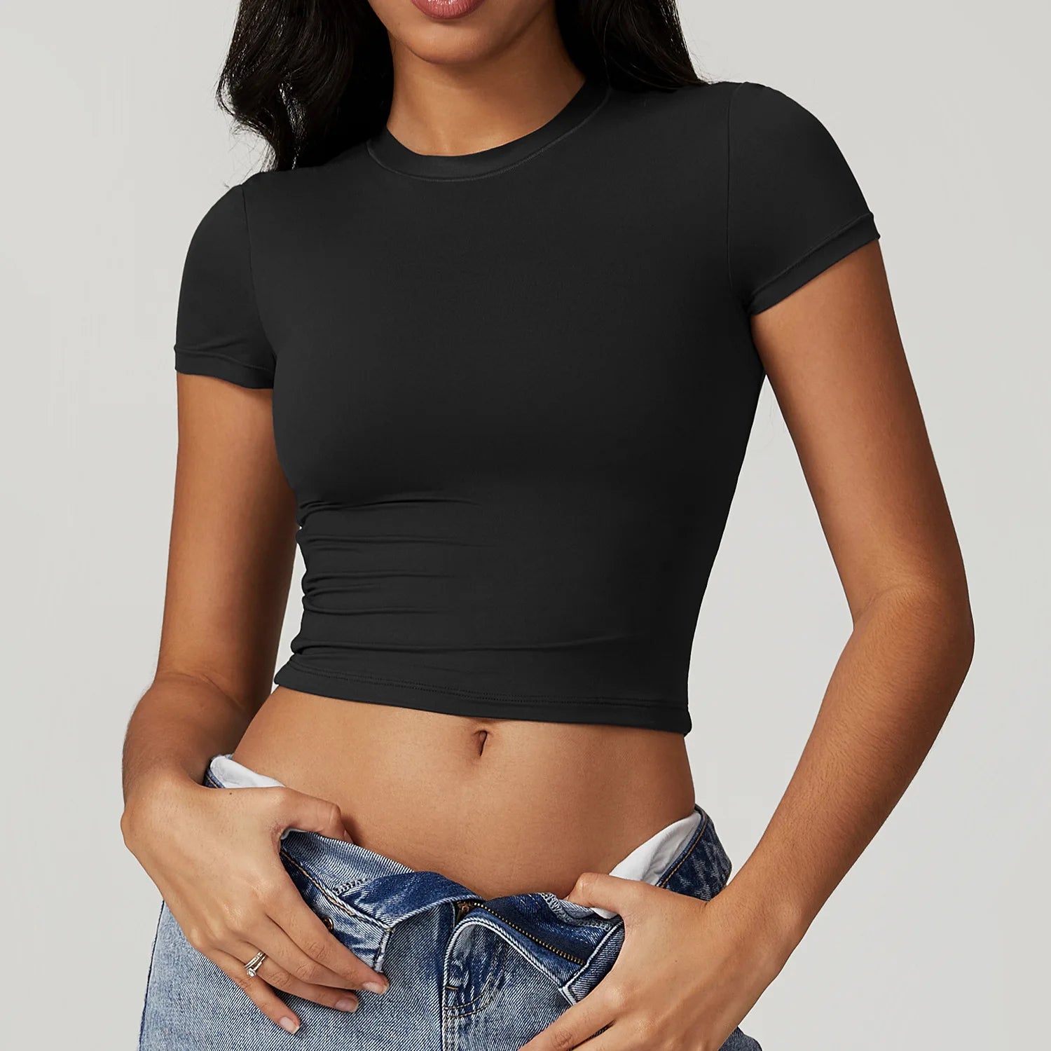 Short Sleeve Yoga Crop Top
