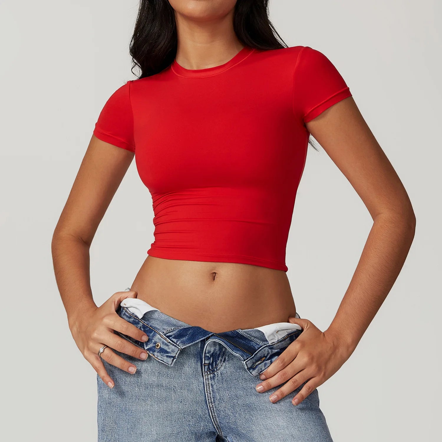 Short Sleeve Yoga Crop Top
