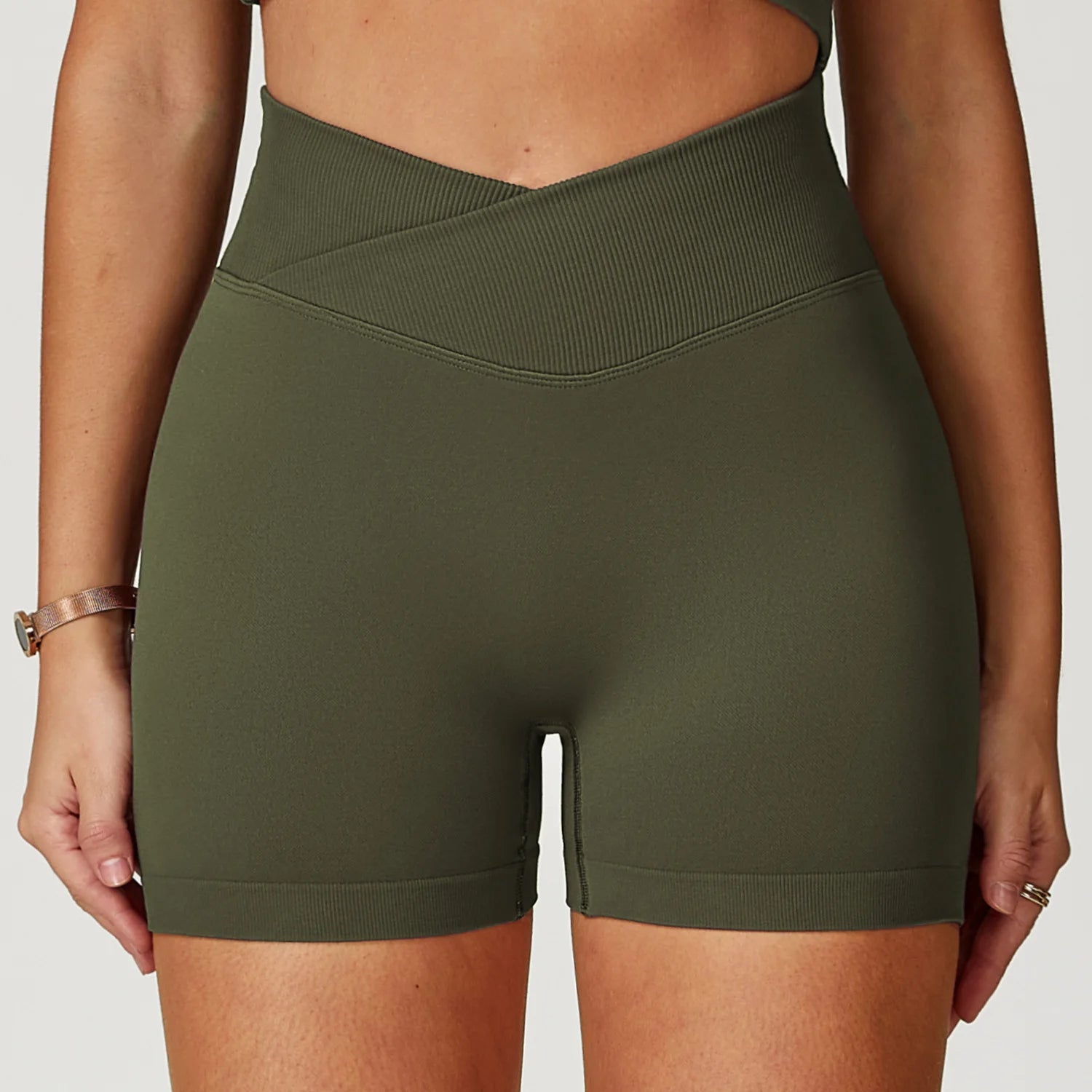 Seamless High Waist Sports Shorts